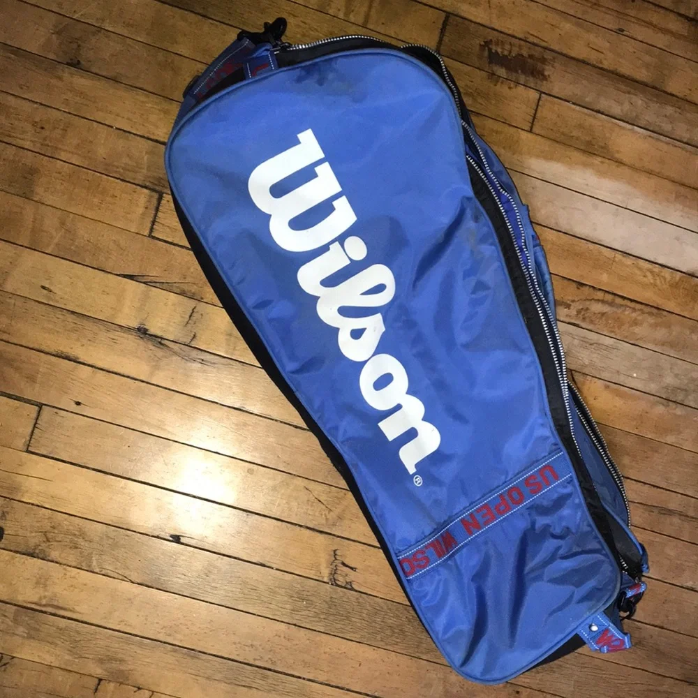 Wilson Blue Duffel Tennis Bag with Bold US Open White Logo